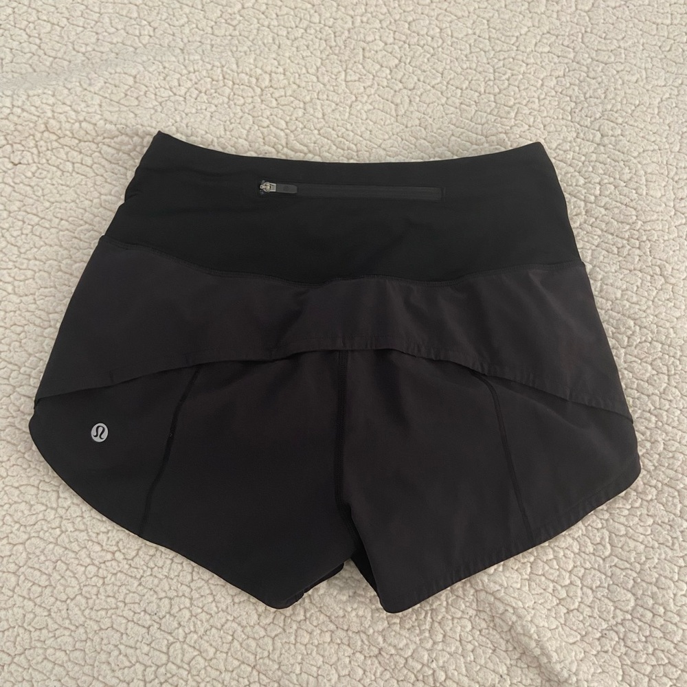 Lululemon Run Speed Short - Black, Size 2